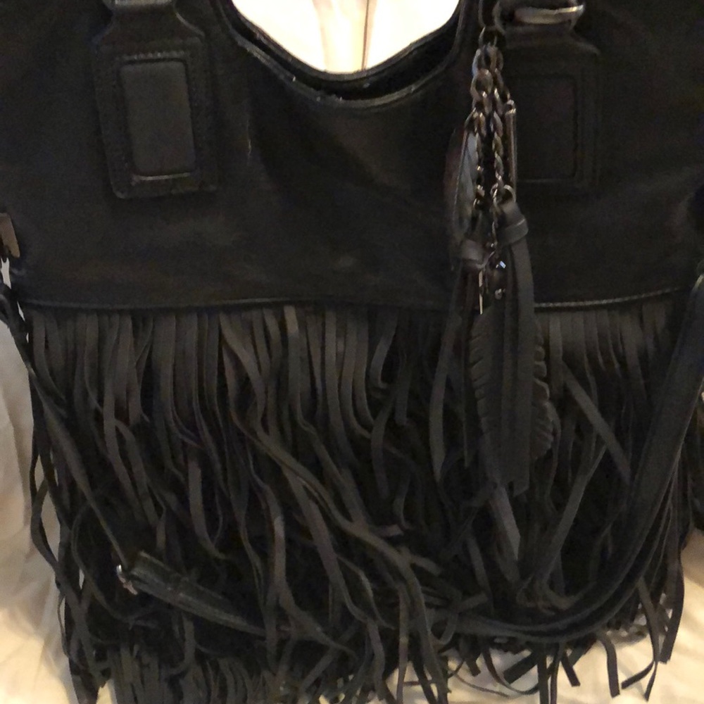 Black Fringe Aldo Purse